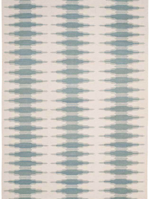 Navajo Kilim Ivory/blue Area Rug