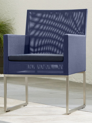 Dune Navy Dining Chair With Sunbrella ® Cushion