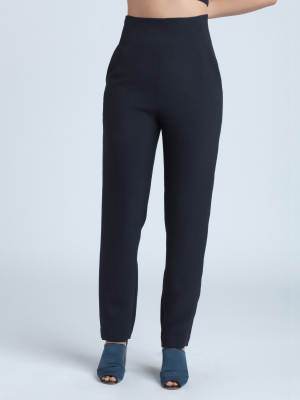 Sam High-waisted Pocket Pant - Black Blue