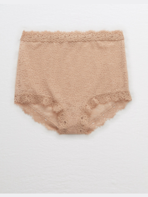 Aerie Eyelash Lace High Waisted Boybrief Underwear