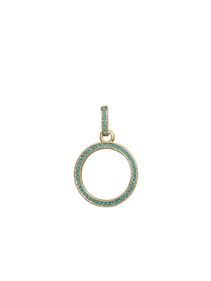 Pave Open Circle Bale Charm