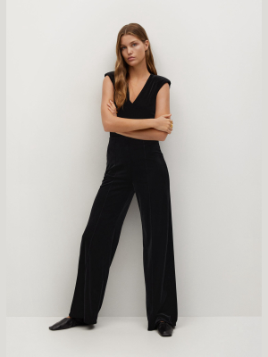 Velvet Palazzo Pants