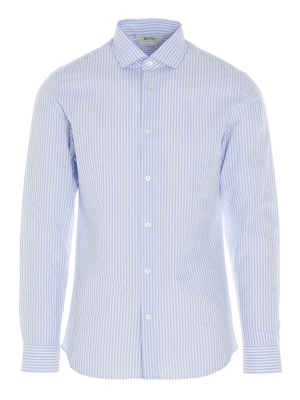 Z Zegna Striped Collar Shirt