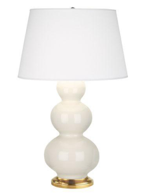 Triple Gourd 32.75"h X 7.75"w Table Lamp In Various Finishes