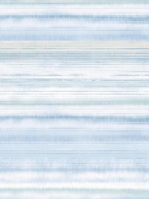 Fleeting Horizon Stripe Wallpaper In Light Blue From The Impressionist Collection By York Wallcoverings