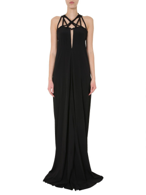 Rick Owens Braided Neckline Maxi Dress