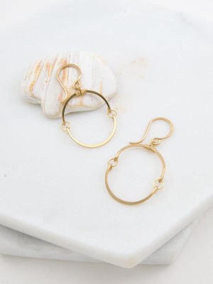 Gold Circle Earrings - Small