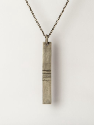 Plate Necklace (acid Etch, 4-lines, Da)