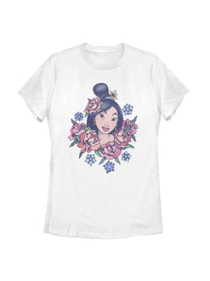 Women's Mulan Floral Portrait T-shirt