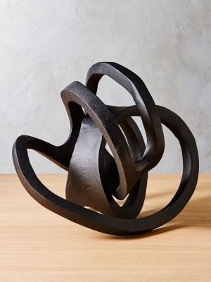 Infinity Black Knot Sculpture