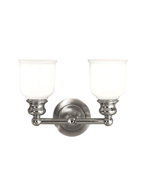 Riverton 2 Light Bath Bracket Polished Nickel