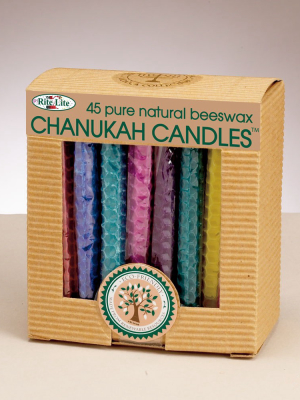 Rite Lite 45ct Honeycomb Beeswax Hanukkah Candles 5.5" - Blue/pink