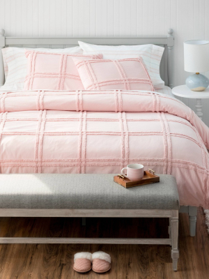 Martha Stewart Skylar Chenille Duvet Set