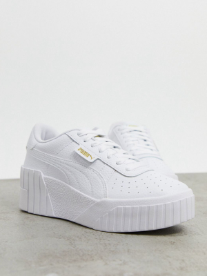 Puma Cali Wedge Sneakers In White