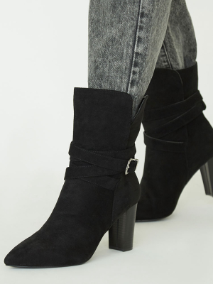 Buckled Crisscross Booties