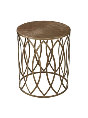 Sutton Accent Table In Gold Leaf