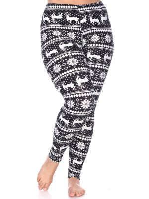 Casual Printed Leggings - Plus