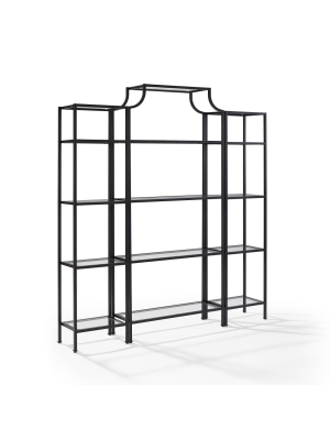 80.5" 3 Piece Aimee Narrow Etagere Set Oil Rubbed Bronze - Crosley