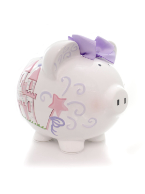 Bank 7.75" Fancy Fairy Castle Piggy Bank Crown Money Saver - Decorative Banks