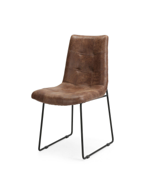 Naomi Vintage Tobacco Tufted Dining Chair