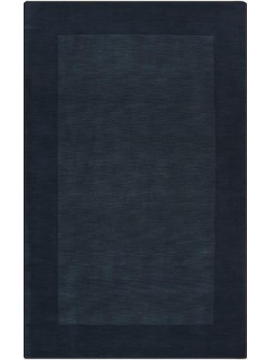 Mystique Collection Wool Area Rug In Midnight Blue And Ink