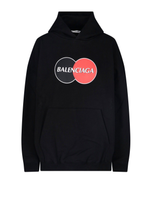 Balenciaga Uniform Logo Printed Hoodie