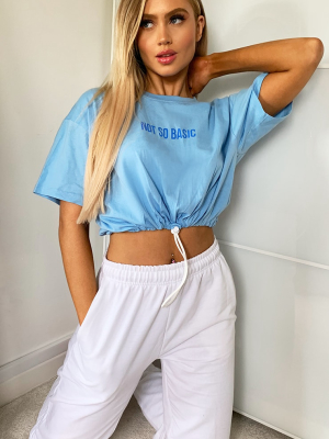 Baby Blue Not So Basic Logo Toggle T Shirt