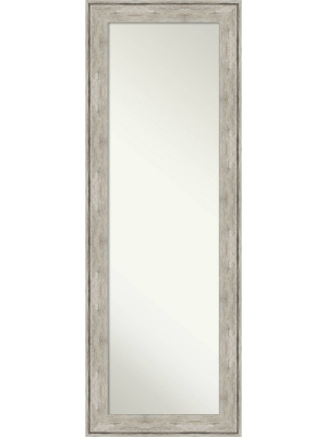 19" X 53" Crackled Framed On The Door Mirror Metallic - Amanti Art