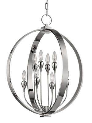 Dresden 8 Light Chandelier Polished Nickel