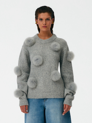 Alpaca Pompom Sweater