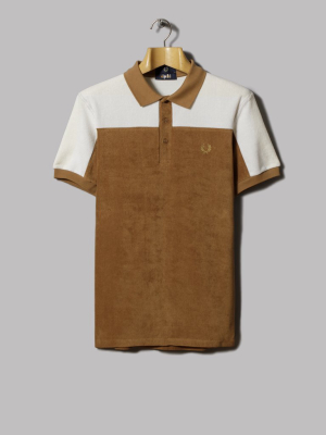 Fred Perry X Oi Polloi Towelling Polo Shirt (caramel)