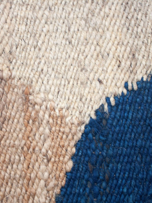 Margeaux Circle Jute Rug - Blue