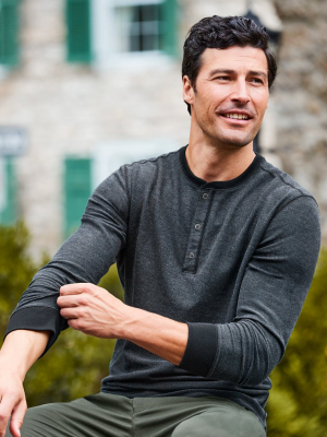 UNTUCKit Textured Long-sleeve Henley - Final Sale - Autumn