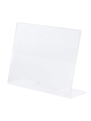 6 Acrylic Slant Back Sign Holder Horizontal For Ad Frame Photo Display Menu 5x7