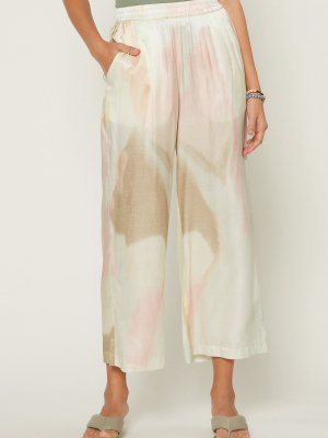 Pastel Tie Dye Silk-blend Resort Pants