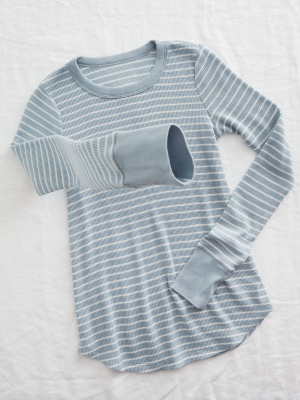 Aerie Waffle Crewneck Long Sleeve T-shirt