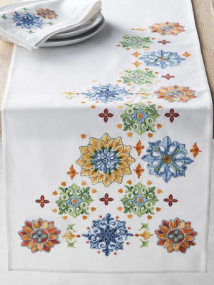 Sicily Embroidered Table Runner