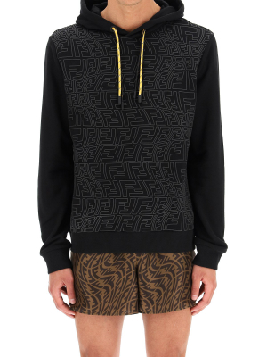 Fendi Ff Fish-eye Motif Hoodie