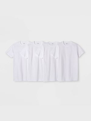 Men's Short Sleeve 4pk Crew-neck T-shirt - Goodfellow & Co™ White