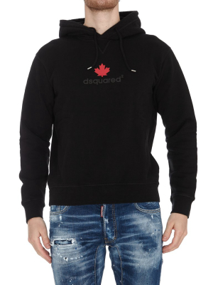 Dsquared2 Maple Leaf Logo Print Hoodie