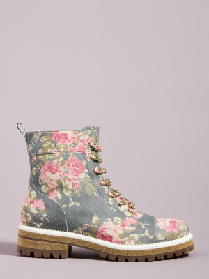 Cecelia New York Floral Chain Hiker Boots