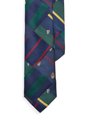 Heritage-patchwork Silk Tie