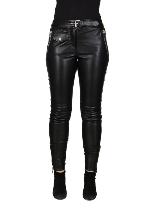 Moschino Leather Belted Pants