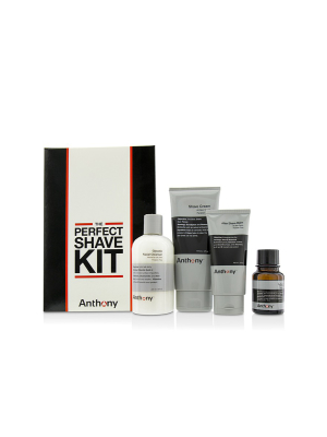 Anthony Logistics For Men The Perfect Shave Kit: Cleanser + Pre-shave Oil + Shave Cream + After Shave Cream 4pcs