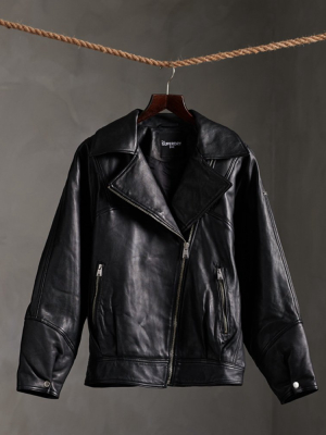 Edit Hybrid Leather Biker Jacket