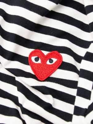 Striped Red Heart Long Sleeve T-shirt