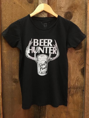 Beer Hunter Womens Tee Blk/white