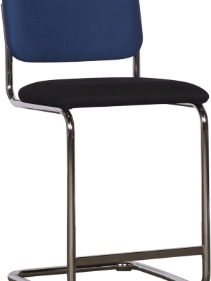 Knoll Cesca Armless Counter Stool – Blue/black