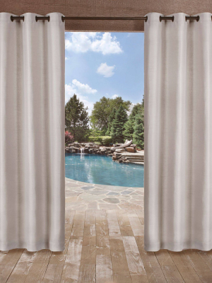 Delano Indoor/outdoor Heavy Textured Grommet Top Light Filtering Window Curtain Panels - Exclusive Home