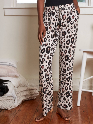Women's Animal Print Beautifully Soft Pajama Pants - Stars Above™ Oatmeal